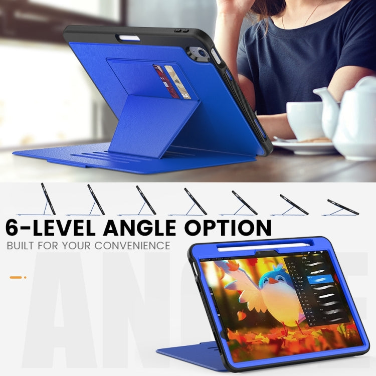 For iPad Air 11 2024 Smart B Magnetic Holder Leather Tablet Case(Blue) - iPad Air 11 2024 Cases by PMC Jewellery | Online Shopping South Africa | PMC Jewellery | Buy Now Pay Later Mobicred