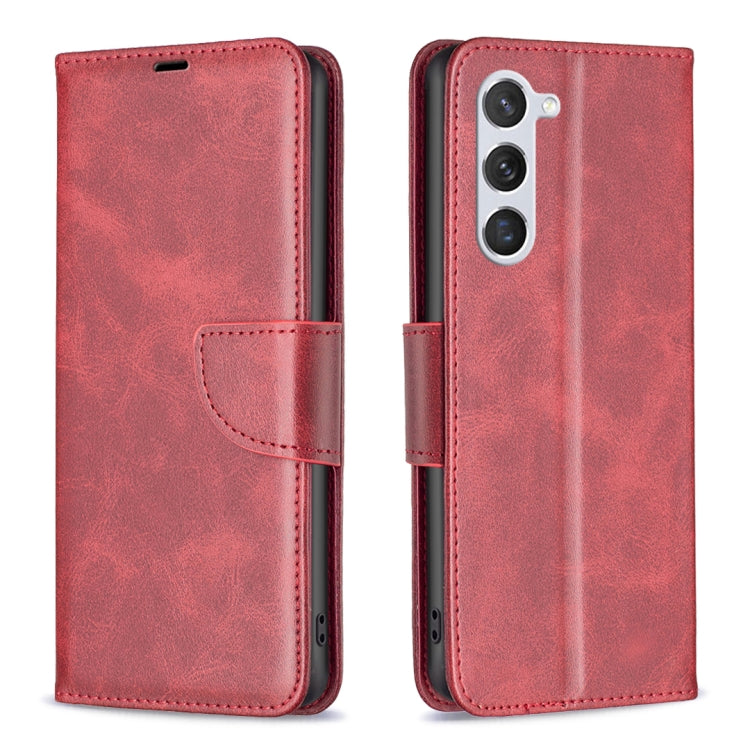 For Samsung Galaxy S25 5G Lambskin Texture Pure Color Flip Leather Phone Case(Red) - Galaxy S25 5G Cases by PMC Jewellery | Online Shopping South Africa | PMC Jewellery | Buy Now Pay Later Mobicred