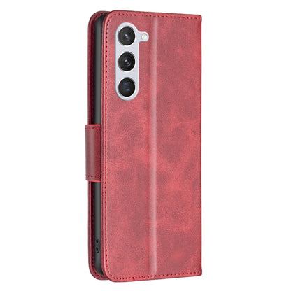 For Samsung Galaxy S25 5G Lambskin Texture Pure Color Flip Leather Phone Case(Red) - Galaxy S25 5G Cases by PMC Jewellery | Online Shopping South Africa | PMC Jewellery | Buy Now Pay Later Mobicred