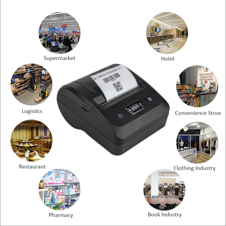 BT-802 80mm USB-C/Type-C + Bluetooth Portable Thermal Printer(US Plug) - Printer by PMC TechLife | Online Shopping South Africa | PMC TechLife | Buy Now Pay Later Mobicred