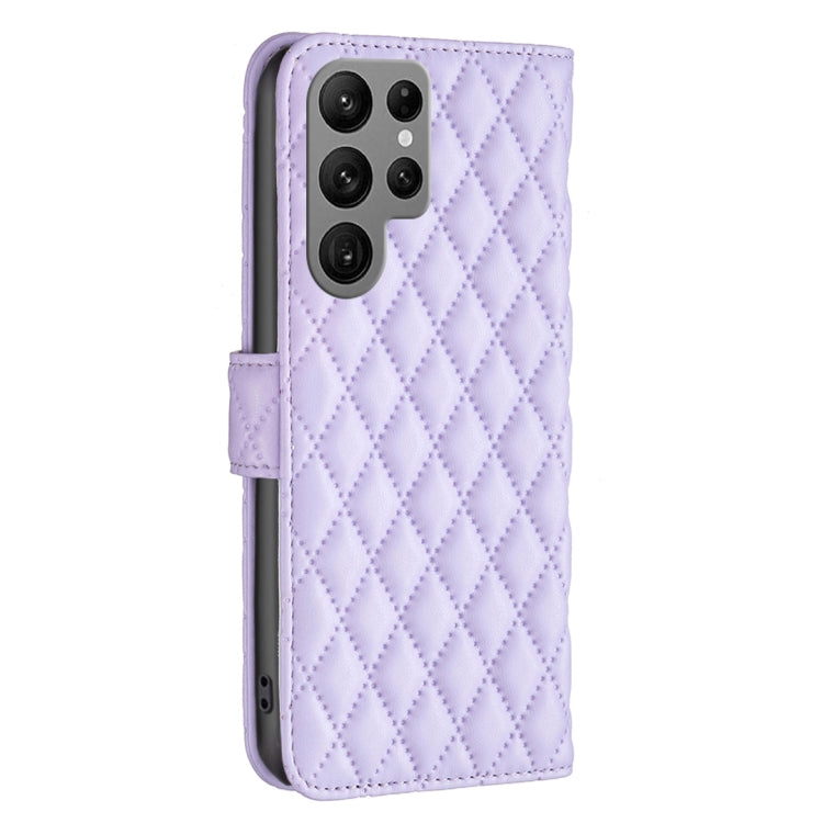 For Samsung Galaxy S25 Ultra 5G Diamond Lattice Wallet Flip Leather Phone Case(Purple) - Galaxy S25 Ultra 5G Cases by PMC Jewellery | Online Shopping South Africa | PMC Jewellery | Buy Now Pay Later Mobicred