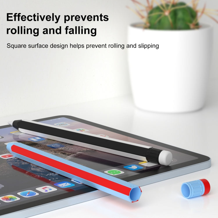 For Apple Pencil 2 / Pencil Pro Colorful Pencil Style Stylus Silicone Protective Case(Red White) - Pencil Accessories by PMC Jewellery | Online Shopping South Africa | PMC Jewellery | Buy Now Pay Later Mobicred