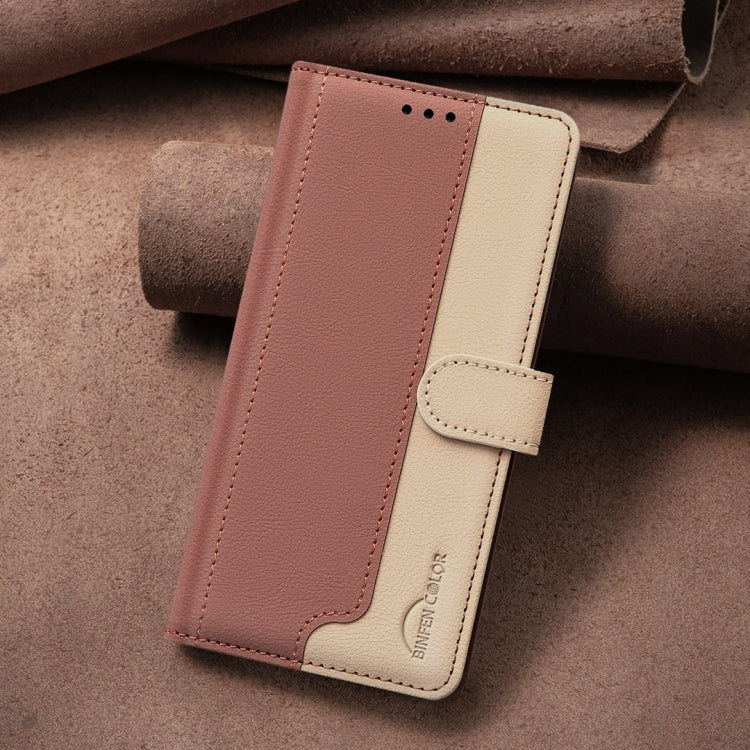 For Google Pixel 9 Color Matching RFID Anti-theft Leather Phone Case(Brown) - Google Cases by PMC Jewellery | Online Shopping South Africa | PMC Jewellery | Buy Now Pay Later Mobicred