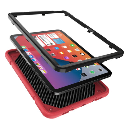 For iPad Air 11 2025 / 2024 Armor Holder Silicone Hybrid PC Tablet Case(Red Black) - iPad Air 11 2025 / 2024 Cases by PMC Jewellery | Online Shopping South Africa | PMC Jewellery | Buy Now Pay Later Mobicred