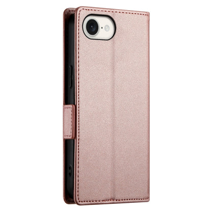 For iPhone SE 2024 Side Buckle Magnetic Frosted Leather Phone Case(Rose Gold) - More iPhone Cases by PMC Jewellery | Online Shopping South Africa | PMC Jewellery | Buy Now Pay Later Mobicred