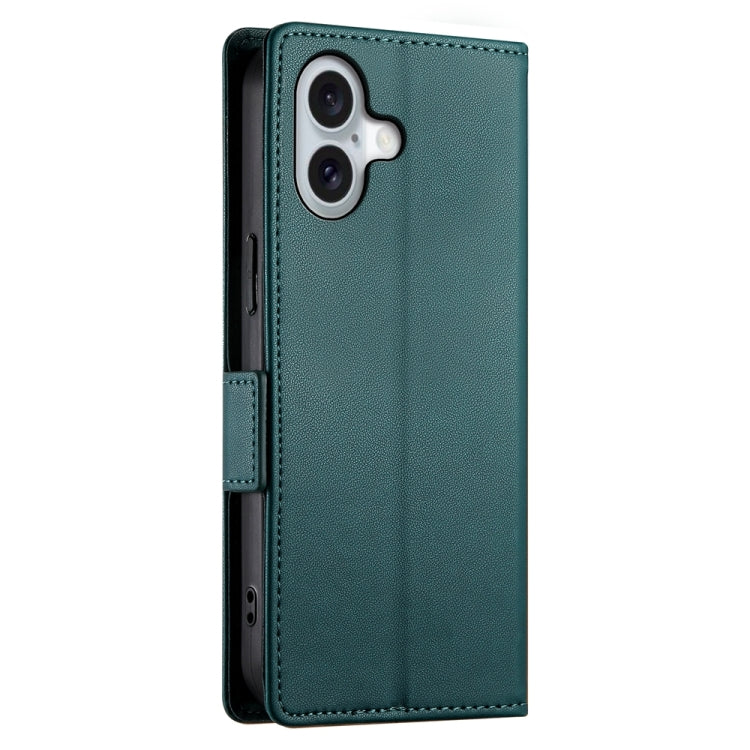 For iPhone 16 Side Buckle Magnetic Frosted Leather Phone Case(Dark Green) - iPhone 16 Cases by PMC Jewellery | Online Shopping South Africa | PMC Jewellery | Buy Now Pay Later Mobicred