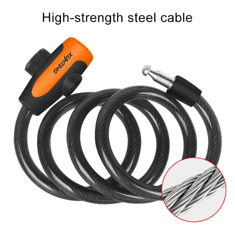 Bicycle Portable Anti-theft Lock Steel Cable Lock with Lock Frame, Style:B Style 120cm Black - Bicycle Locks & Bicycle Pumps by PMC TechLife | Online Shopping South Africa | PMC TechLife
