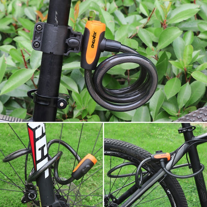 Bicycle Portable Anti-theft Lock Steel Cable Lock with Lock Frame, Style:B Style 120cm Black - Bicycle Locks & Bicycle Pumps by PMC Jewellery | Online Shopping South Africa | PMC Jewellery