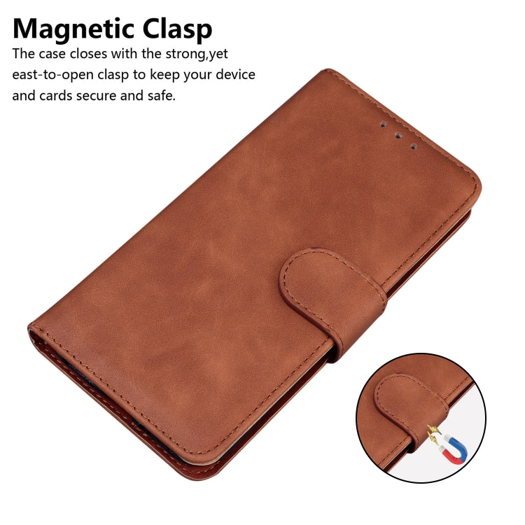 For Xiaomi Redmi K70 / K70 Pro Skin Feel Pure Color Flip Leather Phone Case(Brown) - K70 Cases by PMC Jewellery | Online Shopping South Africa | PMC Jewellery | Buy Now Pay Later Mobicred