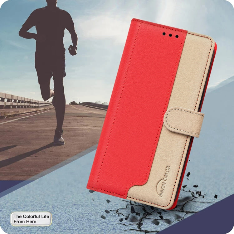 For iPhone SE 2024 Color Matching RFID Anti-theft Leather Phone Case(Red) - More iPhone Cases by PMC Jewellery | Online Shopping South Africa | PMC Jewellery | Buy Now Pay Later Mobicred