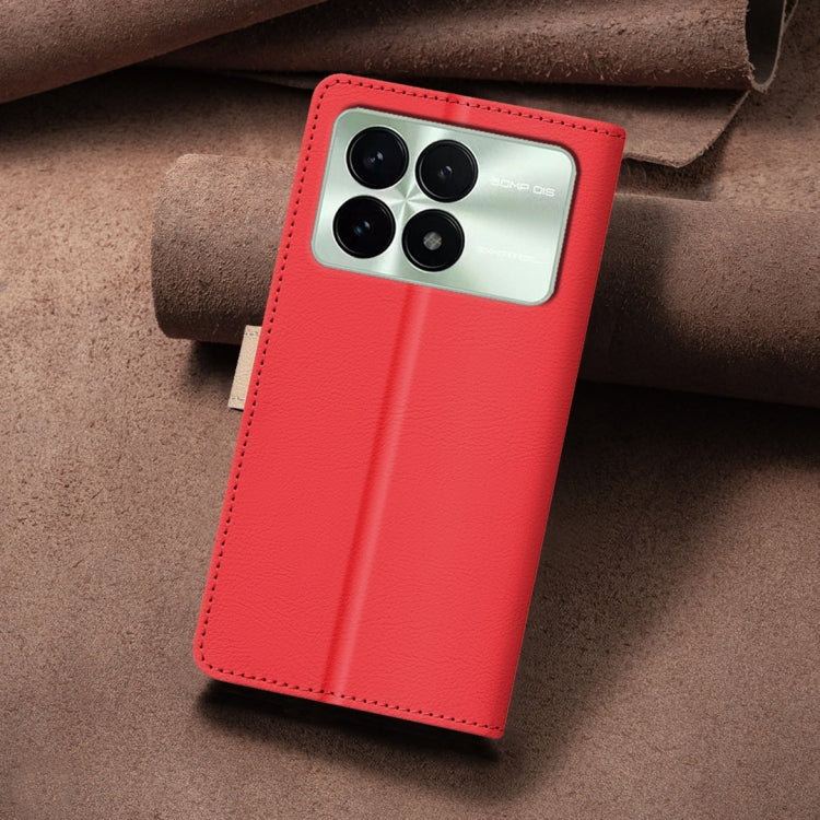 For Xiaomi Redmi K70 / K70 Pro Color Matching RFID Anti-theft Leather Phone Case(Red) - Xiaomi Cases by PMC Jewellery | Online Shopping South Africa | PMC Jewellery | Buy Now Pay Later Mobicred