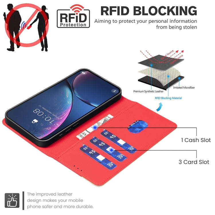 For Xiaomi Redmi K70 / K70 Pro Color Matching RFID Anti-theft Leather Phone Case(Red) - Xiaomi Cases by PMC Jewellery | Online Shopping South Africa | PMC Jewellery | Buy Now Pay Later Mobicred