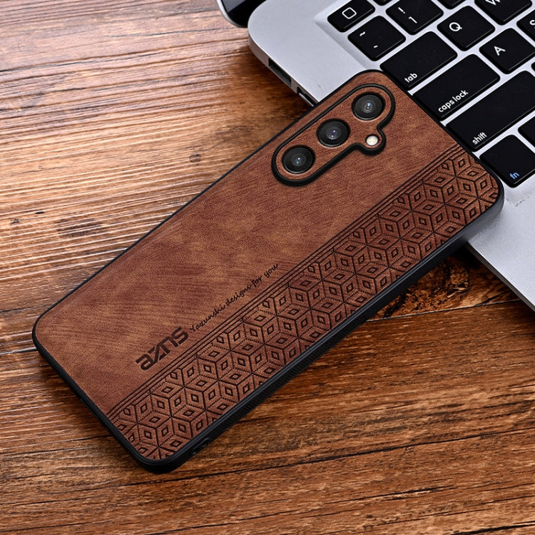 For Samsung Galaxy S24 FE 5G AZNS 3D Embossed Skin Feel Phone Case(Brown) - Galaxy S24 FE 5G Cases by AZNS | Online Shopping South Africa | PMC Jewellery | Buy Now Pay Later Mobicred