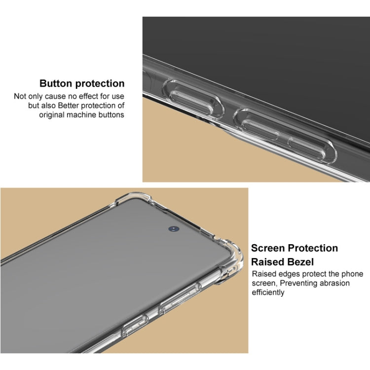 For iPhone 16 Pro Max imak Shockproof Airbag TPU Phone Case(Transparent Black) - free shipping - PMC Jewellery - Order now!