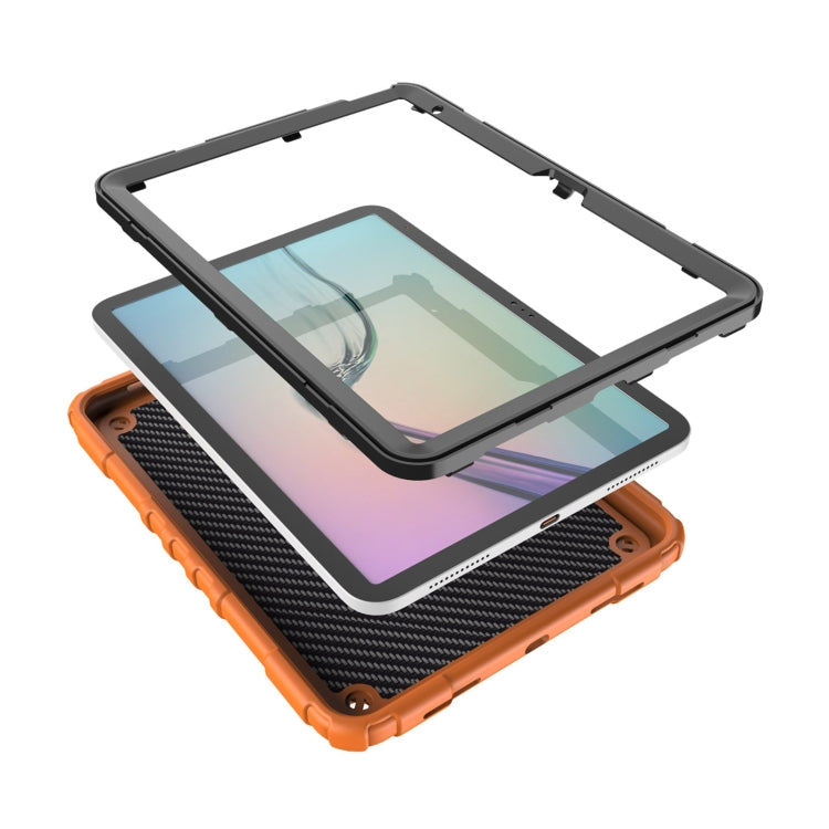 For iPad Air 11 2024 Spider Turntable Handle Stress Relief Tablet Case(Orange Black) - iPad Air 11 2024 Cases by PMC Jewellery | Online Shopping South Africa | PMC Jewellery | Buy Now Pay Later Mobicred