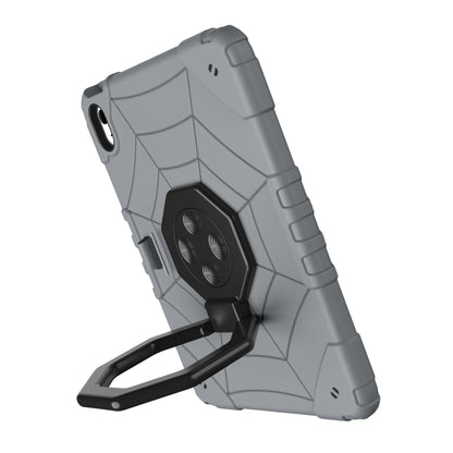 For iPad Air 11 2024 Spider Turntable Handle Stress Relief Tablet Case(Grey Black) - iPad Air 11 2024 Cases by PMC Jewellery | Online Shopping South Africa | PMC Jewellery | Buy Now Pay Later Mobicred