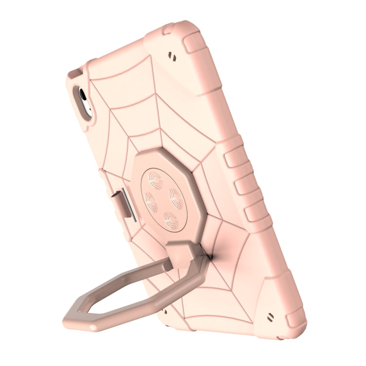 For iPad Air 11 2024 Spider Turntable Handle Stress Relief Tablet Case(Rose Gold) - iPad Air 11 2024 Cases by PMC Jewellery | Online Shopping South Africa | PMC Jewellery | Buy Now Pay Later Mobicred