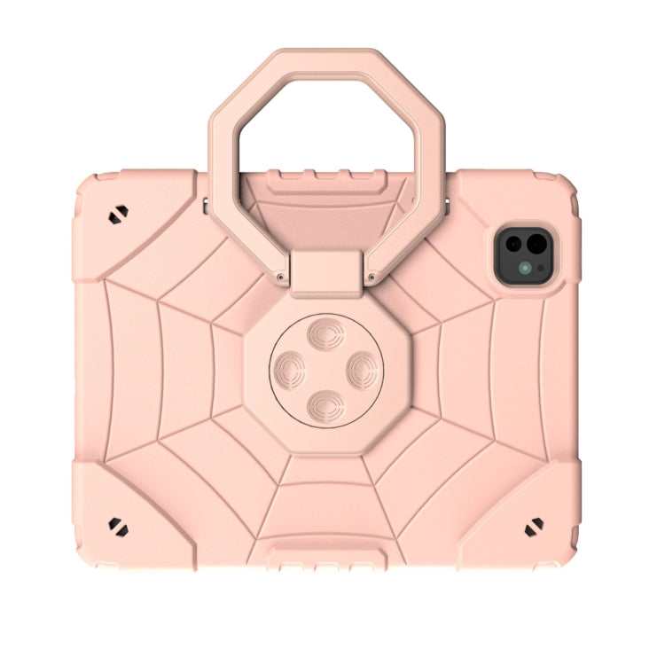 For iPad Pro 11 2024 Spider Turntable Handle Stress Relief Tablet Case(Rose Gold) - iPad Pro 11 2024 Cases by PMC Jewellery | Online Shopping South Africa | PMC Jewellery | Buy Now Pay Later Mobicred