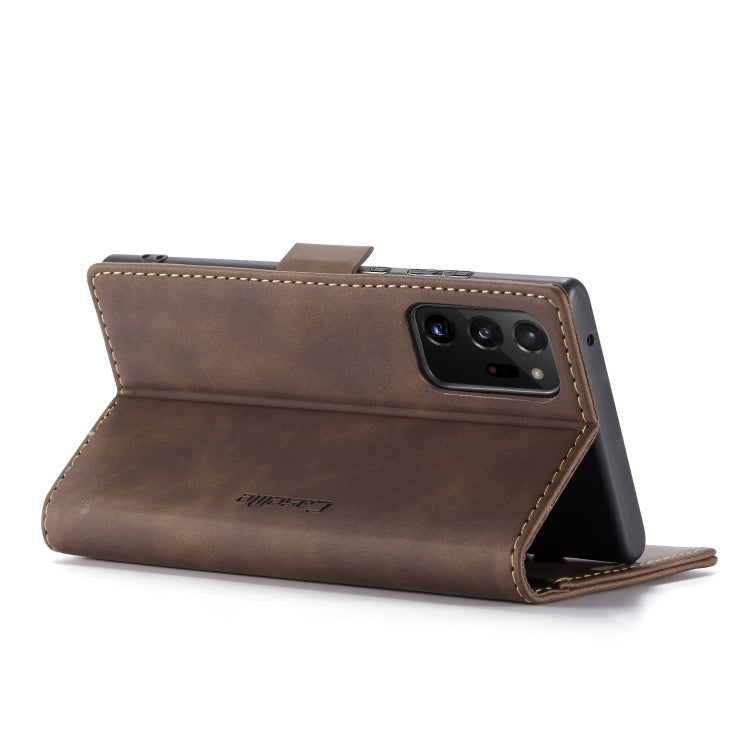 For Samsung Galaxy Note20 Ultra CaseMe Multifunctional Horizontal Flip Leather Case, with Card Slot & Holder & Wallet(Coffee) - Galaxy Phone Cases by CaseMe | Online Shopping South Africa | PMC Jewellery | Buy Now Pay Later Mobicred