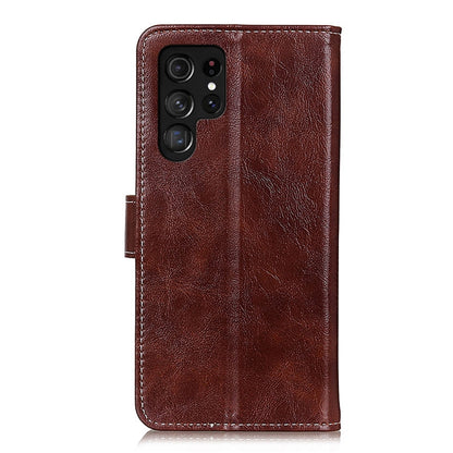 For Samsung Galaxy S25 Ultra 5G Retro Crazy Horse Texture Leather Phone Case(Brown) - Galaxy S25 Ultra 5G Cases by PMC Jewellery | Online Shopping South Africa | PMC Jewellery | Buy Now Pay Later Mobicred