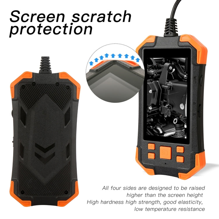 T20 4.3 inch IPS Screen 5.5mm Dual Camera IP67 Waterproof Hard Cable Digital Endoscope, Length:2m(Black Orange) -  by PMC TechLife | Online Shopping South Africa | PMC TechLife | Buy Now Pay Later Mobicred
