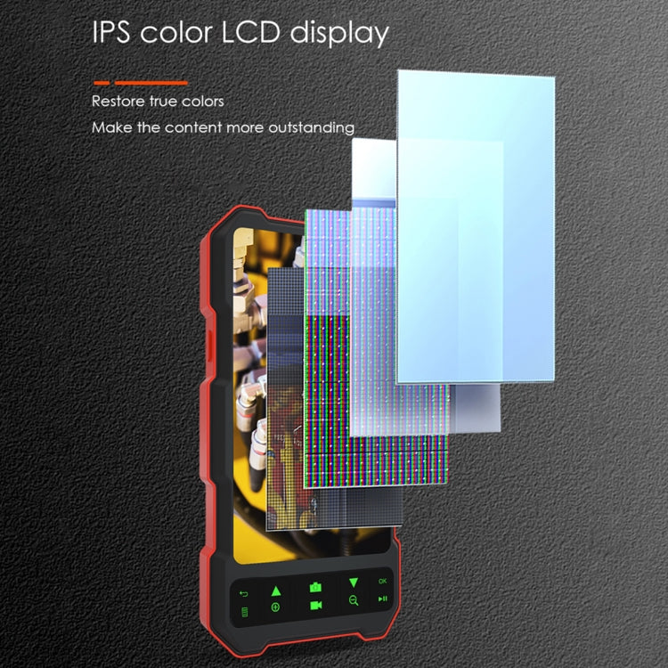 T21 4.5 inch IPS Color Screen 3.9mm Single Camera Split Hard Cable Industrial Endoscope, Length:5m(Black Red) - free shipping - PMC TechLife - Order now!