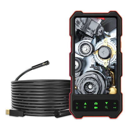 T21 4.5 inch IPS Color Screen 7.9mm Dual Camera Split Hard Cable Industrial Endoscope, Length:5m(Black Red) -  by PMC Jewellery | Online Shopping South Africa | PMC Jewellery | Buy Now Pay Later Mobicred