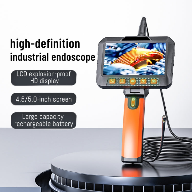 T27 5 inch IPS Color Screen 5.5mm Single Camera Handheld Hard Cable HD Industrial Endoscope, Length:3.5m(Orange Black) -  by PMC TechLife | Online Shopping South Africa | PMC TechLife | Buy Now Pay Later Mobicred
