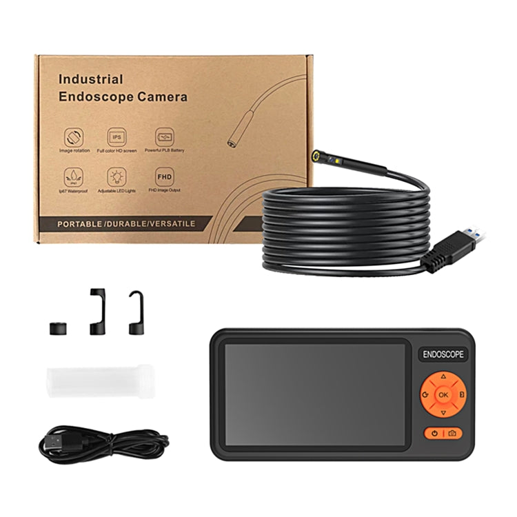 T29 5 inch IPS Screen 5.5mm Single Lens IP67 Waterproof Industrial Endoscope With Bracket, Length:10m -  by PMC Jewellery | Online Shopping South Africa | PMC Jewellery | Buy Now Pay Later Mobicred