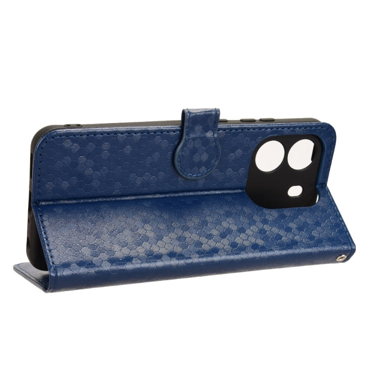 For Blackview Wave 6C Honeycomb Dot Texture Leather Phone Case(Blue) - More Brand by PMC TechLife | Online Shopping South Africa | PMC TechLife | Buy Now Pay Later Mobicred