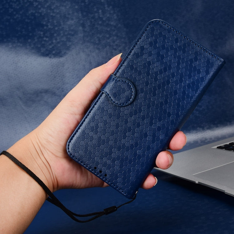 For Blackview Wave 6C Honeycomb Dot Texture Leather Phone Case(Blue) - More Brand by PMC Jewellery | Online Shopping South Africa | PMC Jewellery | Buy Now Pay Later Mobicred