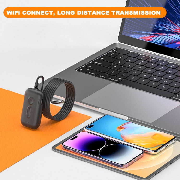 Y15 5.5mm Single Camera WiFi Connected Hard Cable HD Industrial Endoscope, Length:1m(Black) -  by PMC TechLife | Online Shopping South Africa | PMC TechLife | Buy Now Pay Later Mobicred