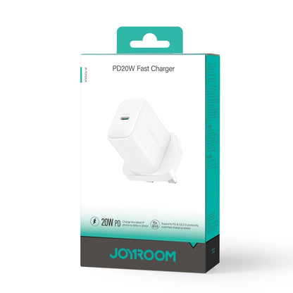 JOYROOM JR-TCF20 PD20W USB-C / Type-C Port Charger, Plug:UK Plug(White) - USB Charger by JOYROOM | Online Shopping South Africa | PMC Jewellery | Buy Now Pay Later Mobicred