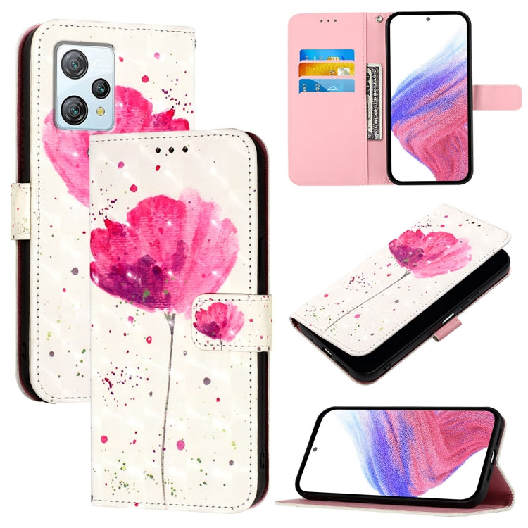 For Blackview A53 3D Painting Horizontal Flip Leather Phone Case(Flower) - More Brand by PMC TechLife | Online Shopping South Africa | PMC TechLife | Buy Now Pay Later Mobicred