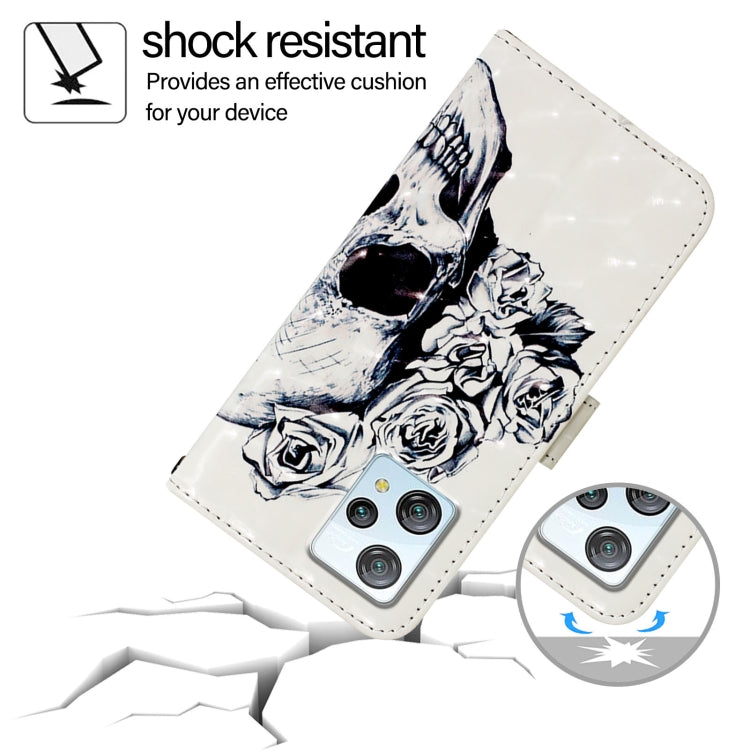 For Blackview A53 3D Painting Horizontal Flip Leather Phone Case(Skull) - More Brand by PMC TechLife | Online Shopping South Africa | PMC TechLife | Buy Now Pay Later Mobicred