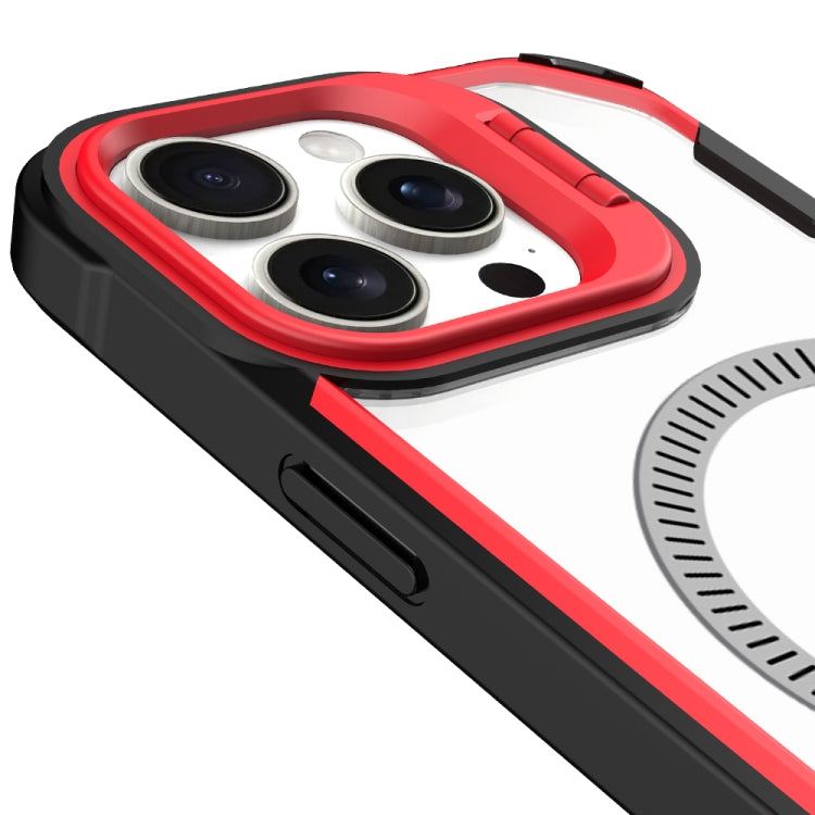 For iPhone 16 Pro Transparent Acrylic MagSafe Lens Holder Phone Case(Blue) - iPhone 16 Pro Cases by PMC TechLife | Online Shopping South Africa | PMC TechLife | Buy Now Pay Later Mobicred
