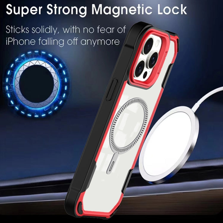 For iPhone 16 Plus Transparent Acrylic MagSafe Lens Holder Phone Case(Blue) - iPhone 16 Plus Cases by PMC TechLife | Online Shopping South Africa | PMC TechLife | Buy Now Pay Later Mobicred