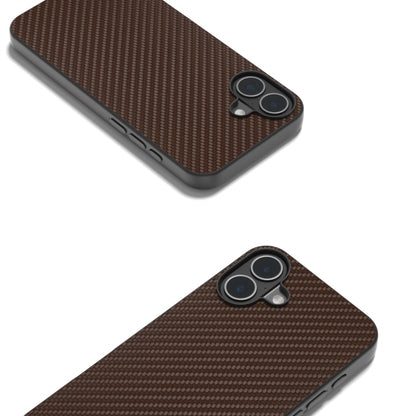 For iPhone 16 Carbon Fiber Texture Protective Phone Case(Dark Brown) - iPhone 16 Cases by PMC Jewellery | Online Shopping South Africa | PMC Jewellery | Buy Now Pay Later Mobicred