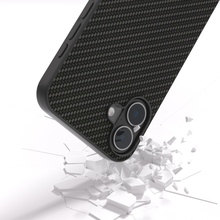 For iPhone 16 Plus Carbon Fiber Texture Protective Phone Case(Black) - iPhone 16 Plus Cases by PMC Jewellery | Online Shopping South Africa | PMC Jewellery | Buy Now Pay Later Mobicred