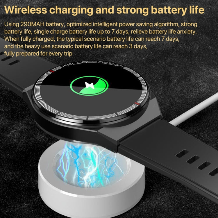 1.3 inch Leather Band IP68 Waterproof Smart Watch Support Bluetooth Call(Black) - Smart Watches by PMC TechLife | Online Shopping South Africa | PMC TechLife | Buy Now Pay Later Mobicred