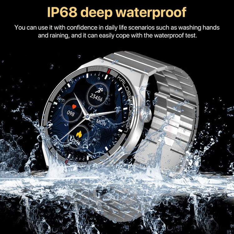 1.3 inch Leather Band IP68 Waterproof Smart Watch Support Bluetooth Call(Black) - Smart Watches by PMC TechLife | Online Shopping South Africa | PMC TechLife | Buy Now Pay Later Mobicred