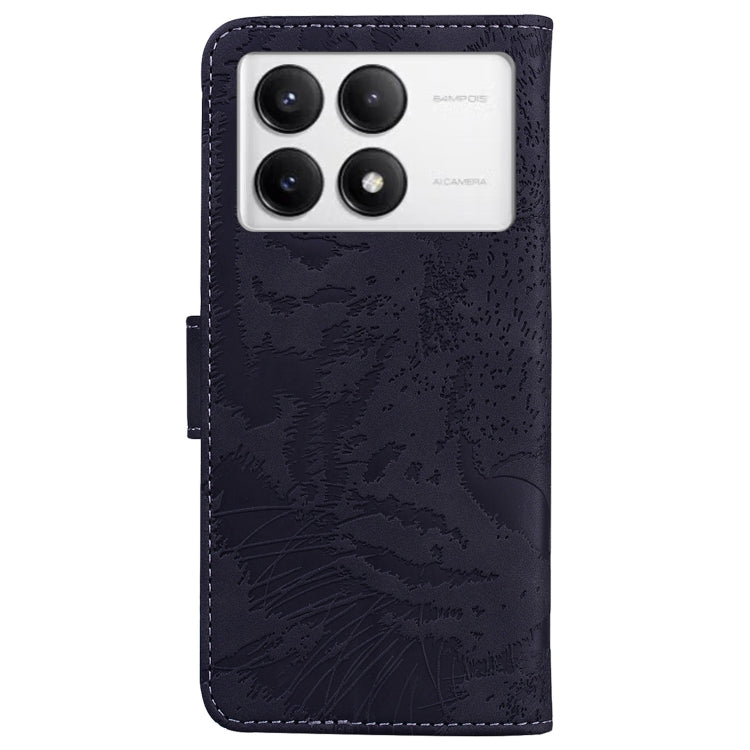 For Redmi K70 / K70 Pro Tiger Embossing Pattern Flip Leather Phone Case(Black) - K70 Cases by PMC Jewellery | Online Shopping South Africa | PMC Jewellery | Buy Now Pay Later Mobicred