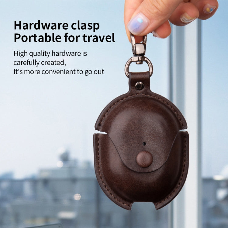 For Redmi Buds 4 Business Leather Earphone Protective Case with Hook(Green) - free shipping - PMC Jewellery - Order now!