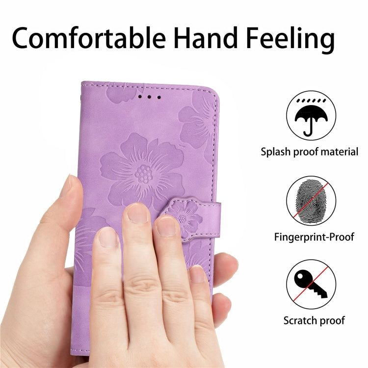 For Samsung Galaxy S25 Ultra 5G Flower Embossing Pattern Leather Phone Case(Purple) - Galaxy S25 Ultra 5G Cases by PMC Jewellery | Online Shopping South Africa | PMC Jewellery | Buy Now Pay Later Mobicred