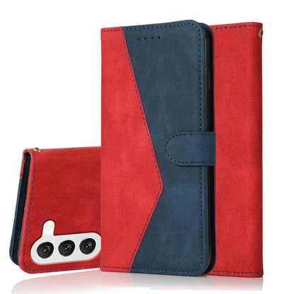 For Samsung Galaxy S25+ 5G Dual-color Stitching Leather Phone Case(Red Blue) - Galaxy S25+ 5G Cases by PMC Jewellery | Online Shopping South Africa | PMC Jewellery | Buy Now Pay Later Mobicred