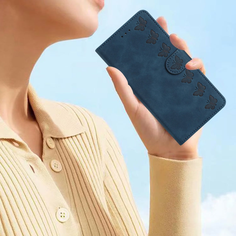 For Samsung Galaxy S25+ 5G Seven Butterflies Embossed Leather Phone Case(Blue) - Galaxy S25+ 5G Cases by PMC Jewellery | Online Shopping South Africa | PMC Jewellery | Buy Now Pay Later Mobicred