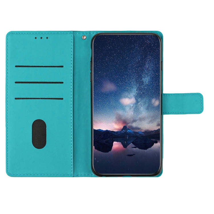 For Samsung Galaxy S25+ 5G Diamond Embossed Skin Feel Leather Phone Case(Blue) - Galaxy S25+ 5G Cases by PMC Jewellery | Online Shopping South Africa | PMC Jewellery | Buy Now Pay Later Mobicred