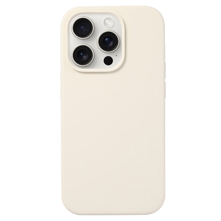 For iPhone 16 Pro Liquid Silicone Phone Case(Antique White) - iPhone 16 Pro Cases by PMC TechLife | Online Shopping South Africa | PMC TechLife | Buy Now Pay Later Mobicred