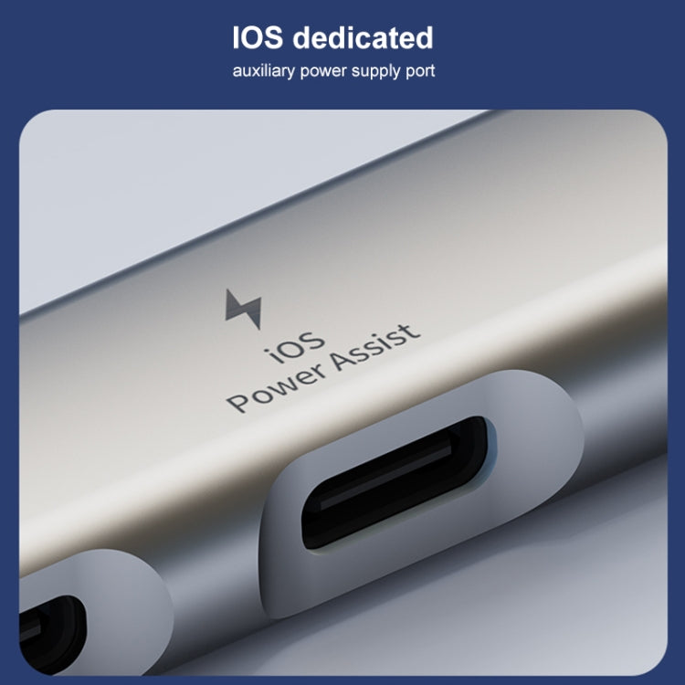 5 in 2 Multi-function HUB Adapter, Interface:USB-C / Type-C + 8 Pin(Silver) - free shipping - PMC Jewellery - Order now!