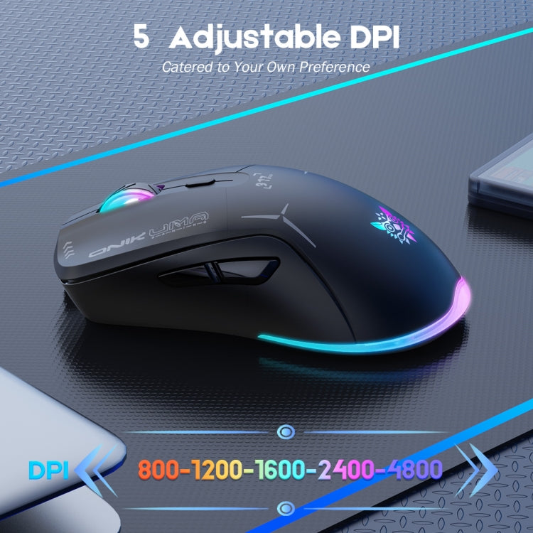 ONIKUMA CW917 RGB 4800DPI Dual Mode Wired + 2.4GHz Wireless Mouse(Black) - Wireless Mice by ONIKUMA | Online Shopping South Africa | PMC Jewellery | Buy Now Pay Later Mobicred